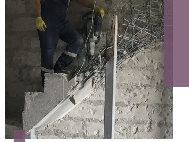 Демонтаж металлических и бетонных лестниц в Кизляре