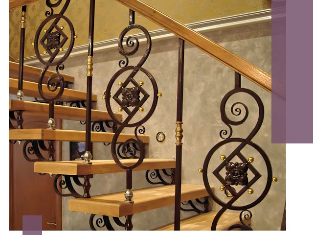 Изготовление кованых лестниц под ключ в Кизляре