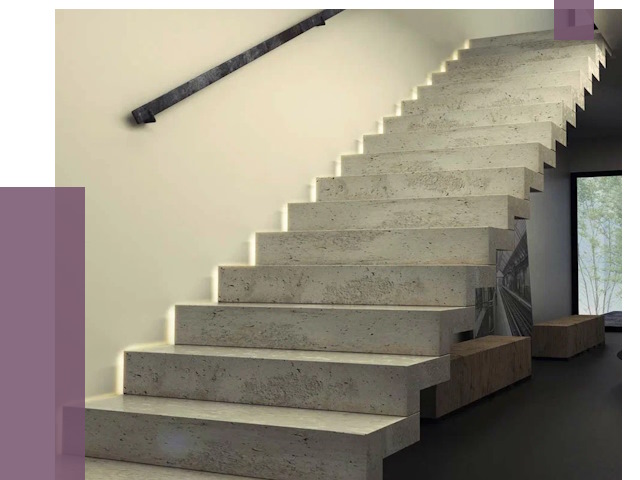Облицовка бетонных лестниц в Кизляре от 4572 руб/м2