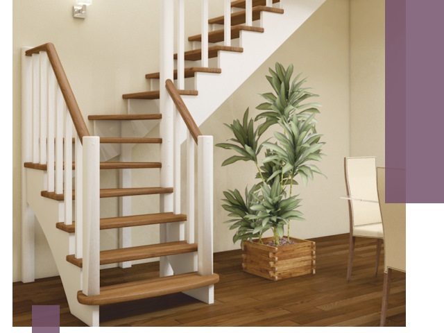 Г-образные лестницы под ключ в Кизляре — изготовление и монтаж