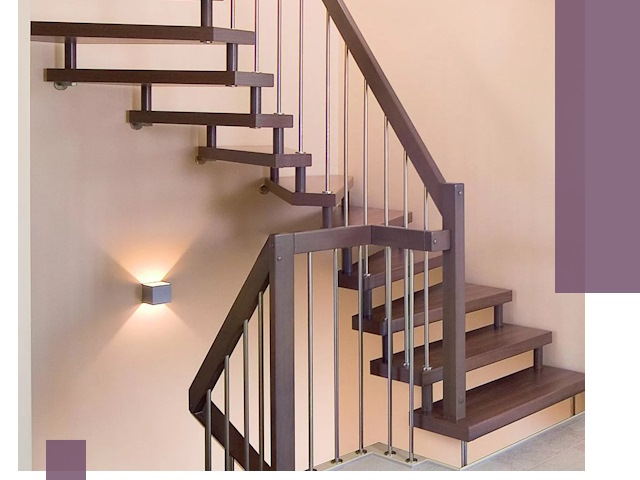 Изготовление лестниц на больцах в Кизляре под ключ