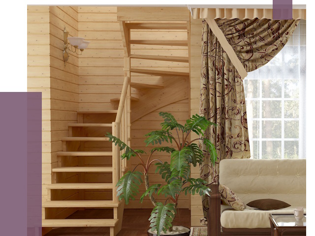 Лестницы для дачи в Кизляре от 75445 руб.  | ПРОЛЁТ-Кзр