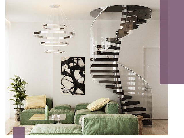 Лестницы для двухуровневой квартиры в Кизляре — изготовление и монтаж