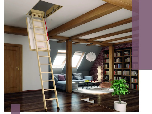 Чердачные лестницы под ключ в Кизляре: изготовление и монтаж