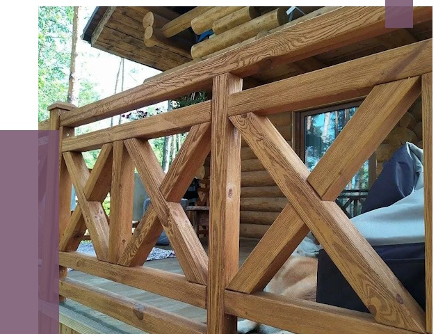 Деревянные перила под ключ в Кизляре от 7621 руб. 