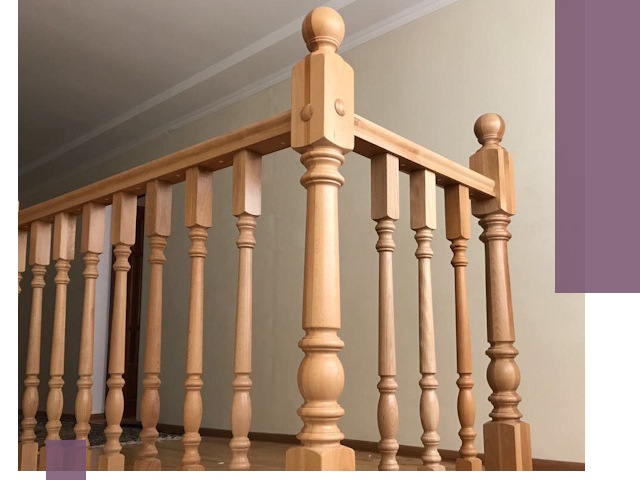 Деревянные перила на заказ в Кизляре: монтаж и изготовление