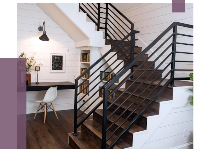 Перила для лестницы в доме в Кизляре от 7367 руб. — ПРОЛЁТ-Кзр