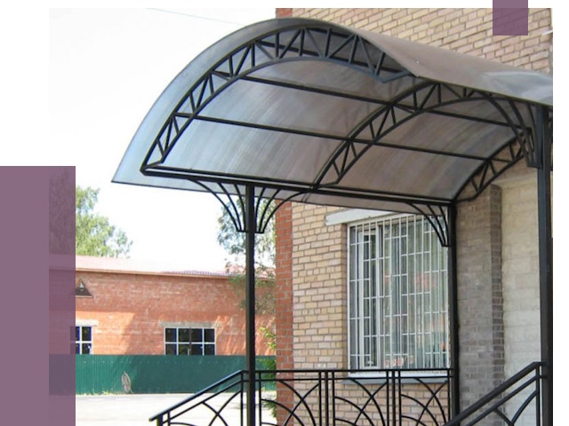 Металлические навесы и козырьки в Кизляре от 12701 руб.