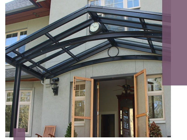 Изготовление и монтаж навесов и козырьков в Кизляре