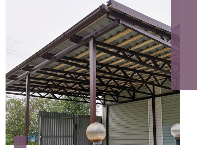 Навесы под ключ в Кизляре: изготовление, монтаж и гарантия