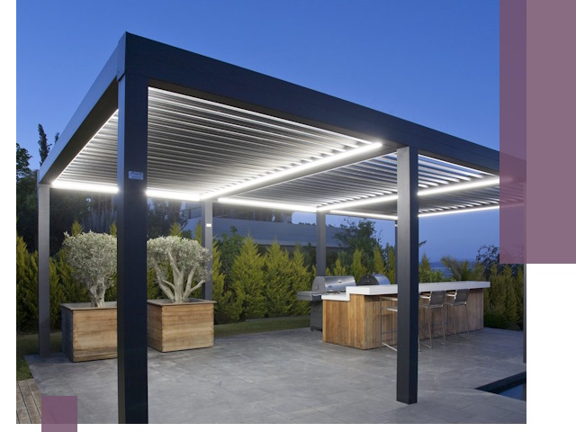 Навесы отдельно стоящие под ключ в Кизляре из металла и поликарбоната