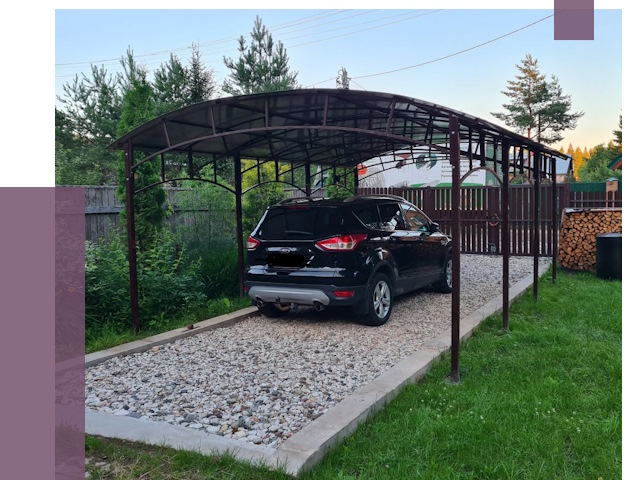 Навесы для автомобиля в Кизляре от 13057 руб.  | ПРОЛЁТ-Кзр