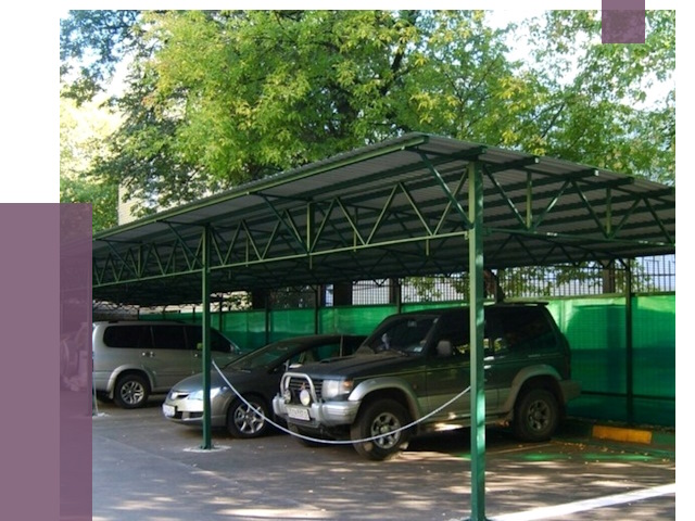 Навесы для парковки в Кизляре от 79764 руб. заказать | ПРОЛЁТ-Кзр