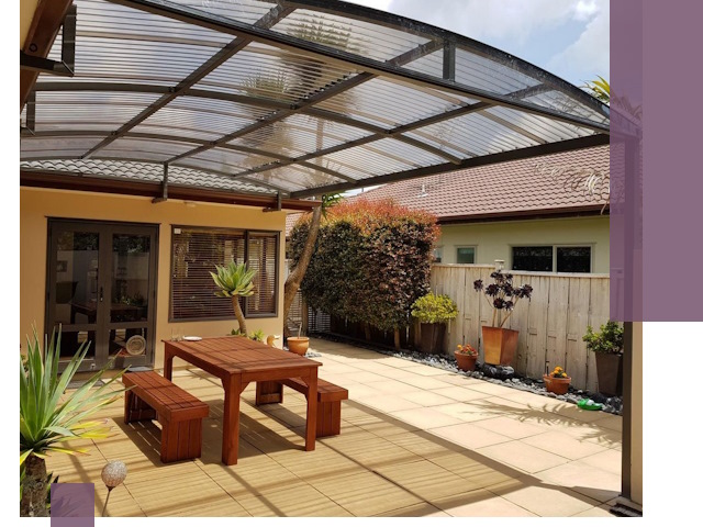 Навесы во двор под ключ в Кизляре — изготовление и монтаж