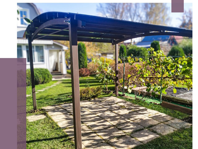 Навесы для дачи в Кизляре от 12650 руб. под ключ — ПРОЛЁТ-Кзр