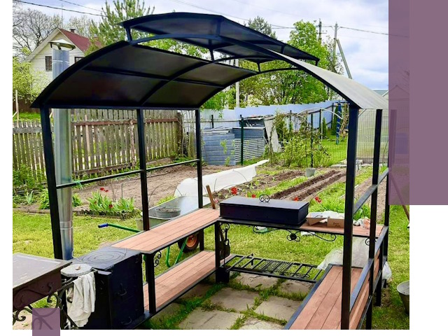 Навесы для барбекю в Кизляре: изготовление, монтаж и демонтаж