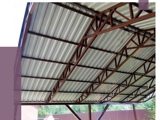 Навесы из профнастила в Кизляре от 7316 руб. | ПРОЛЁТ-Кзр