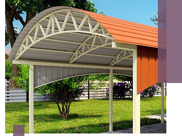 Навесы из профнастила под ключ в Кизляре — установка и монтаж