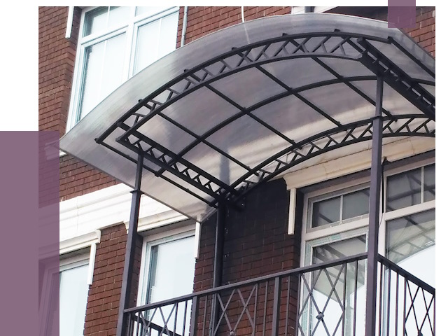 Козырьки над балконом в Кизляре от 8586 руб. | ПРОЛЁТ-Кзр