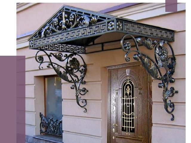 Кованые козырьки в Кизляре под ключ от 12650 руб. — ПРОЛЁТ