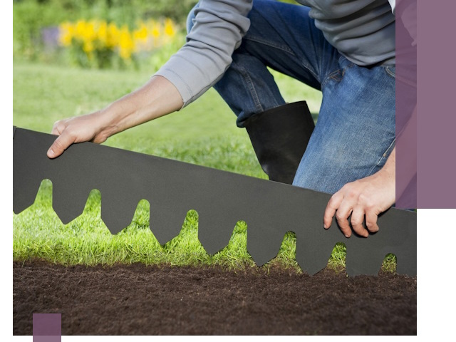 Металлические бордюры для газона в Кизляре — изготовление и монтаж