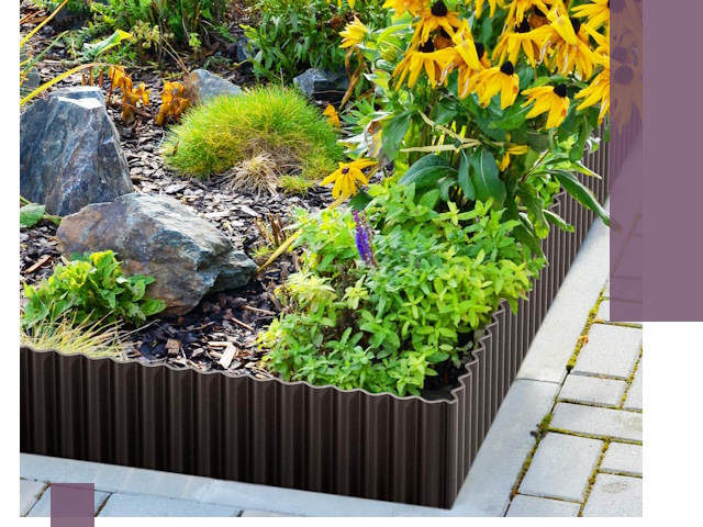 Металлические бордюры для клумб в Кизляре — производство и монтаж