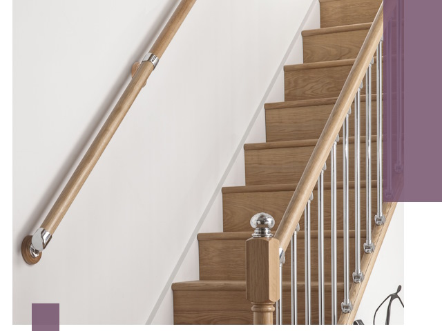 Пристенные поручни из стали и нержавейки под монтаж в Кизляре